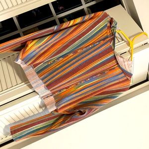 Bear dance striped colorful lightweight hoodie